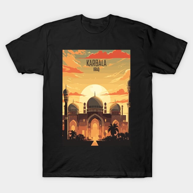 Karbala, Iraq Travel Print Wall Art, Home Décor, Gift Art T-Shirt by TripleTravelArt